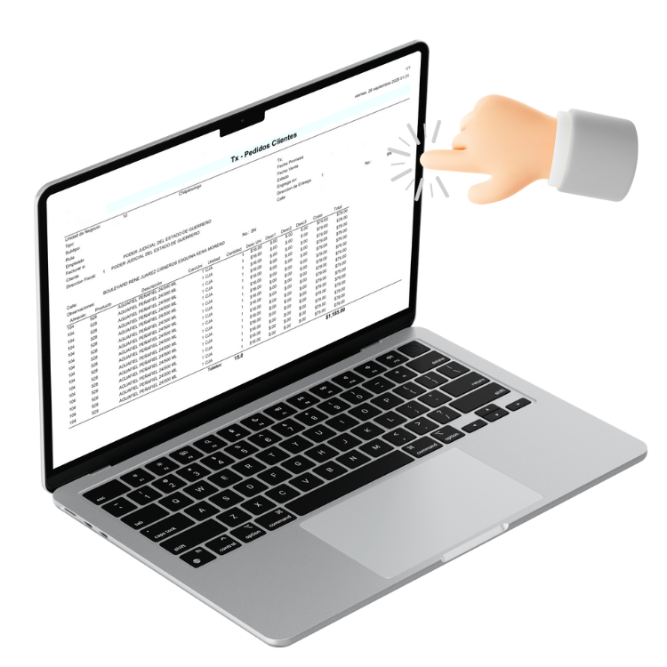 Pedido en el sistema